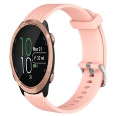 Per Garmin Forerunner 645 20mm cinturino in silicone testurizzato con diamanti (rosa)