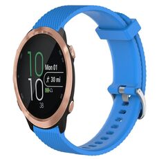 Per Garmin Forerunner 645 20mm cinturino in silicone testurizzato con diamanti (cielo blu)