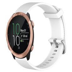 Per Garmin Forerunner 645 Music Cinturino per orologio in silicone testurizzato con diamanti da 20 mm (bianco)