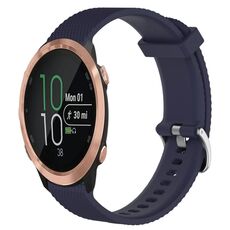 Per Garmin Forerunner 645 Music Cinturino per orologio in silicone testurizzato con diamanti da 20 mm (blu notte)