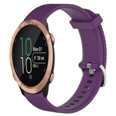 Per Garmin Forerunner 645 Music Cinturino per orologio in silicone testurizzato con diamanti da 20 mm (viola)
