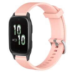 Per Garmin Forerunner Sq2 20mm cinturino in silicone testurizzato con diamanti (rosa)