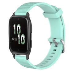 Per Garmin Forerunner Sq2 20mm cinturino in silicone testurizzato con diamanti (verde acqua)