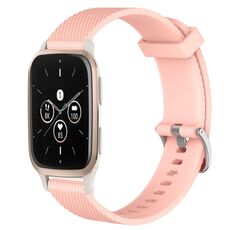 Per Garmin Forerunner Sq2 Music 20mm cinturino in silicone strutturato con diamanti (rosa)