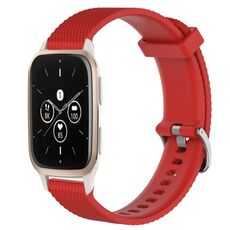 Per Garmin Forerunner Sq2 Music Cinturino per orologio in silicone testurizzato con diamanti da 20 mm (rosso)