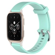 Per Garmin Forerunner Sq2 Music 20mm cinturino in silicone testurizzato con diamanti (verde acqua)