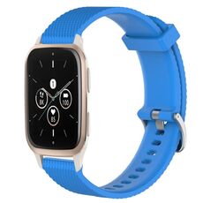 Per Garmin Forerunner Sq2 Music Cinturino per orologio in silicone testurizzato con diamanti da 20 mm (blu cielo)