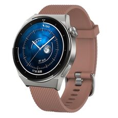 Per Huawei Watch GT3 Pro 43mm 20mm Cinturino in silicone testurizzato con diamanti (marrone)