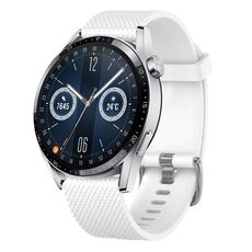 Per Huawei Watch GT3 42mm 20mm Cinturino in silicone testurizzato con diamanti (bianco)