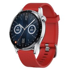 Per Huawei Watch GT3 42mm 20mm Cinturino in silicone testurizzato con diamanti (rosso)