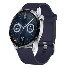 Per Huawei Watch GT3 42mm 20mm Cinturino in silicone testurizzato con diamanti (blu notte)