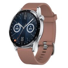 Per Huawei Watch GT3 42mm 20mm Cinturino in silicone testurizzato con diamanti (marrone)