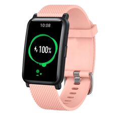 For Honor Watch ES 20mm Cinturino in silicone testurizzato con diamanti (rosa)