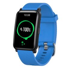 For Honor Watch ES 20mm Cinturino in silicone testurizzato con diamanti (azzurro cielo)