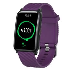 For Honor Watch ES 20mm Cinturino in silicone testurizzato con diamanti (viola)
