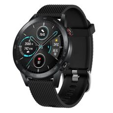 Per Honor MagicWatch2 42mm 20mm Cinturino in silicone testurizzato con diamanti (nero)