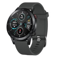 Per Honor MagicWatch2 42mm 20mm Cinturino in silicone testurizzato con diamanti (grigio scuro)