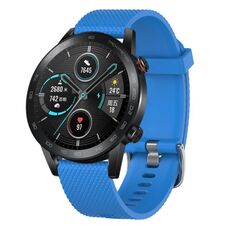 Per Honor MagicWatch2 42mm 20mm Cinturino in silicone testurizzato con diamanti (azzurro cielo)