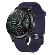 Per Honor MagicWatch2 42mm 20mm Cinturino in silicone testurizzato con diamanti (blu notte)