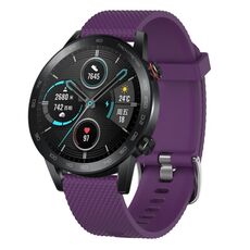 Per Honor MagicWatch2 42mm 20mm Cinturino in silicone testurizzato con diamanti (viola)