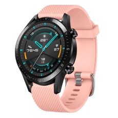 Per Huawei Watch GT2 42mm 20mm Cinturino in silicone testurizzato con diamanti (rosa)
