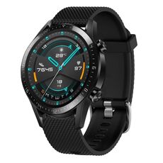 Per Huawei Watch GT2 42mm 20mm Cinturino in silicone testurizzato con diamanti (nero)