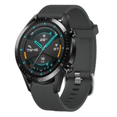 Per Huawei Watch GT2 42mm 20mm Cinturino in silicone testurizzato con diamanti (grigio scuro)