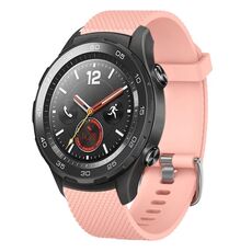 Per Huawei Watch 2 Cinturino in silicone testurizzato con diamanti da 20 mm (rosa)