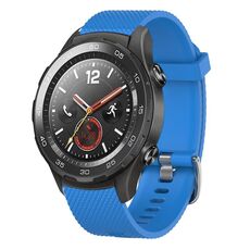 Per Huawei Watch 2 Cinturino per orologio in silicone testurizzato con diamanti da 20 mm (blu cielo)