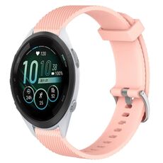 Per Garmin Forerunner 265S Music 18mm cinturino in silicone strutturato con diamanti (rosa)