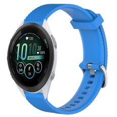 Per Garmin Forerunner 265S Music 18mm cinturino in silicone strutturato con diamanti (cielo blu)