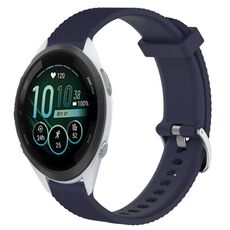 Per Garmin Forerunner 265S Music 18mm cinturino in silicone testurizzato con diamanti (blu notte)