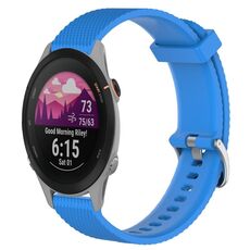 Cinturino per orologio Garmin Forerunner 255S 18 mm in silicone testurizzato blu cielo SYA002325104G 6922058814133
