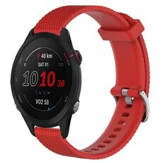 Per Garmin Forerunner 255S Music 18mm cinturino in silicone strutturato con diamanti (rosso)