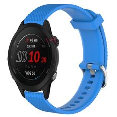 Per Garmin Forerunner 255S Music 18mm cinturino in silicone strutturato con diamanti (cielo blu)