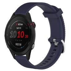 Per Garmin Forerunner 255S Music 18mm cinturino in silicone testurizzato con diamanti (blu notte)
