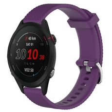 Per cinturino per orologio Garmin Forerunner 255S Music 18 mm in silicone testurizzato con diamanti (viola)