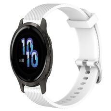 Per Garmin Venu 2S 18mm cinturino in silicone testurizzato con diamanti (bianco)