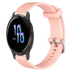 Per Garmin Venu 2S 18mm cinturino in silicone testurizzato con diamanti (rosa)