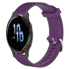 Per Garmin Venu 2S 18mm cinturino in silicone testurizzato con diamanti (viola)