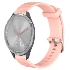 Per Garmin Vivomove 3S 18mm cinturino in silicone strutturato con diamanti (rosa)