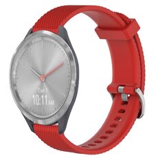 Per Garmin Vivomove 3S 18mm cinturino in silicone strutturato con diamanti (rosso)