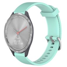 Per Garmin Vivomove 3S 18mm cinturino in silicone testurizzato con diamanti (verde acqua)