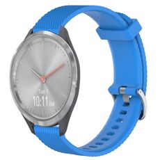 Per Garmin Vivomove 3S 18mm cinturino in silicone testurizzato con diamanti (azzurro cielo)