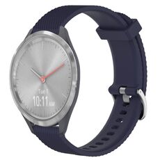 Per Garmin Vivomove 3S Cinturino per orologio in silicone testurizzato con diamanti da 18 mm (blu notte)