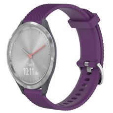 Per Garmin Vivomove 3S 18mm cinturino in silicone testurizzato con diamanti (viola)