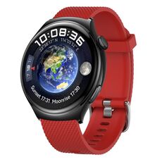 Per Huawei Watch GT3 Pro 46mm 22mm Cinturino in silicone testurizzato con diamanti (grigio scuro)