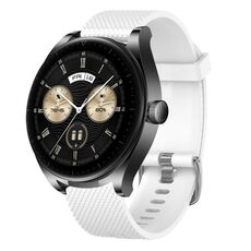 Per Huawei Watch GT3 46mm 22mm Cinturino in silicone testurizzato con diamanti (bianco)
