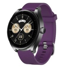 Per Huawei Watch GT3 46mm 22mm Cinturino in silicone testurizzato con diamanti (marrone)