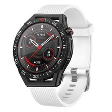 Per Huawei Watch GT Runner 22mm Cinturino in silicone testurizzato con diamanti (bianco)